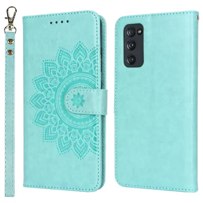 For Samsung Galaxy S20 FE 4G / FE 5G / S20 Lite / S20 FE 2022 Case R61 Texture Wallet PU Leather Phone Cover - Light Green