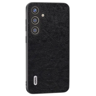 ABEEL For Samsung Galaxy S24 Retro Litchi Texture Cover PU Leather Camera Protection Phone Case - Black