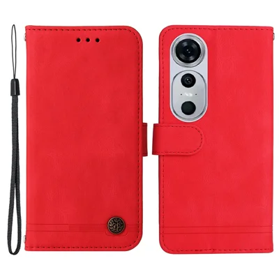 For Huawei nova 12 Pro 5G / nova 12 Ultra 5G Leather Wallet Cases Skin Touch Phone Cover Stand with Strap - Red