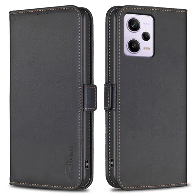 BINFEN COLOR BF31 For Xiaomi Redmi Note 12 Pro 5G / 12 Pro Speed 5G / Poco X5 Pro 5G Leather Case Phone Wallet - Black