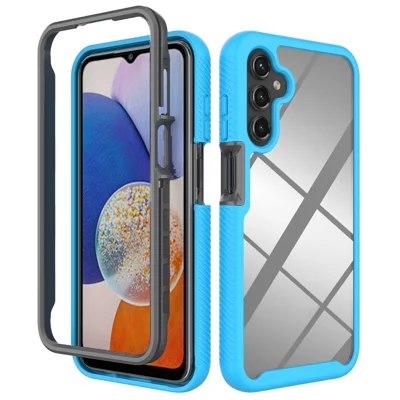 For Samsung Galaxy A15 4G / A15 5G Cell Phone Case Anti-Scratch PC+TPU Protective Back Cover - Baby Blue