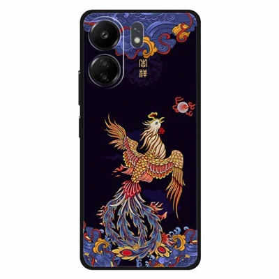For Xiaomi Redmi 13C 4G / Poco C65 4G Phone Case Ethnic Pattern Printing TPU Cover - Phoenix Chasing the Sun