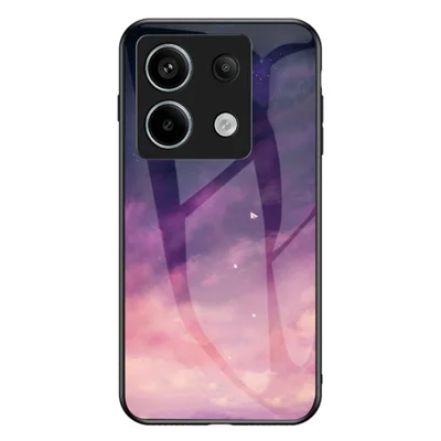 Phone Cover for Xiaomi Redmi Note 13 Pro 5G / Poco X6 5G Case Tempered Glass+PC+TPU Starry Sky Pattern Shell - Dream Starry Sky
