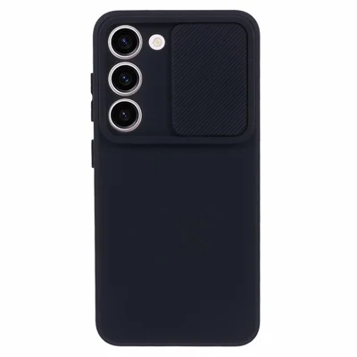 TMT Series for Samsung Galaxy S22 5G TPU Case Slide Lens Protection Phone Back Cover - Black