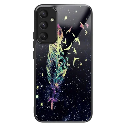 For Samsung Galaxy A35 5G Tempered Glass Case Phone Cover Drop Protection - Feather