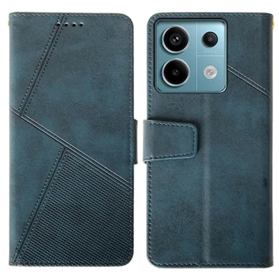 IDEWEI For Xiaomi Redmi Note 13 Pro 5G / Poco X6 5G PU Leather Wallet Case Calf Texture Flip Phone Cover - Blue