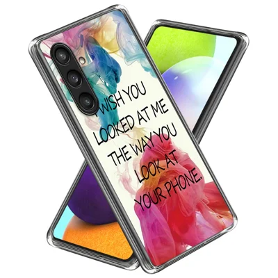 For Samsung Galaxy S23 FE IMD Pattern Case Soft TPU Anti-Scratch Back Cover - Looked at Me