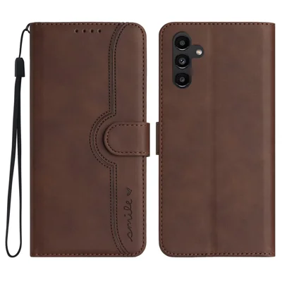 YX0030 For Samsung Galaxy A15 5G Wallet Case Leather Flip Phone Cover - Coffee