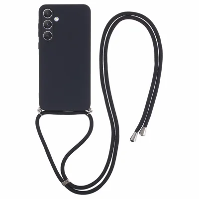 Etui do telefonu Samsung Galaxy A55 5G, ochronna obudowa TPU z linką - Czarny