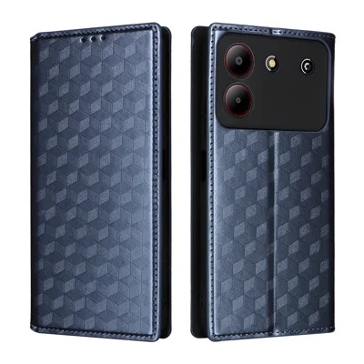 For ZTE Blade A54 Leather Case Magnetic Auto Closing Phone Wallet Cover - Blue