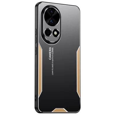 For Huawei nova 12 Pro 5G / nova 12 Ultra 5G Aluminum Alloy Metal Case Matte Protective Phone Cover - Gold