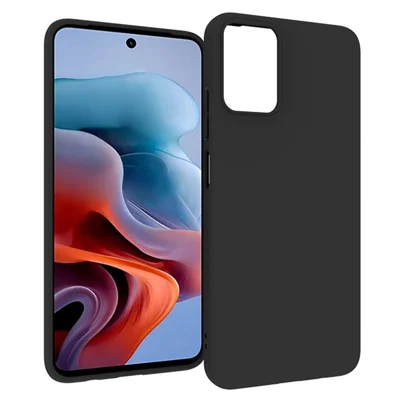 For Motorola Moto G45 5G / G34 5G TPU Case TPU Matte Mobile Phone Cover (Big Rear Lens Hole) - Black