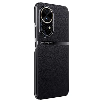 For Huawei nova 12 Pro 5G / nova 12 Ultra 5G Case PU Leather Coated Acrylic+PC Phone Cover - Black
