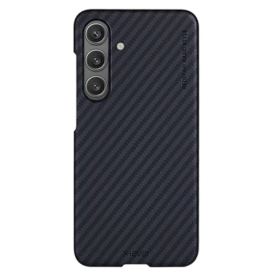 X-LEVEL For Samsung Galaxy S24 Hard PC Cover Carbon Fiber Texture Magnetic Phone Case