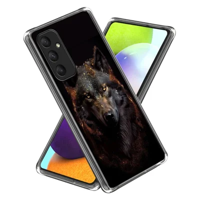 For Samsung Galaxy A35 5G Case Pattern Printing TPU Phone Back Cover - Night Wolf
