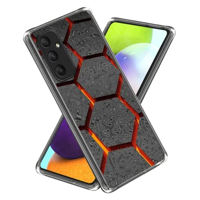 For Samsung Galaxy A15 4G / 5G TPU Case Pattern Printing Protective Phone Cover - Dark Geometric