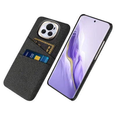 For Honor Magic6 5G PC Phone Case Dual Card Slots Protective Cover - Black