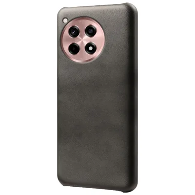 For OnePlus Ace 3 5G / 12R 5G Phone Case PU Leather + PC Phone Back Cover - Black