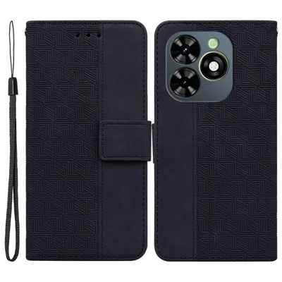 For TECNO Spark Go 2024 4G / Spark 20 / Spark 20C / Pop 8 Cell Phone Case Anti-Drop Leather Wallet Cover - Black