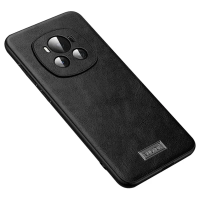 SULADA For Honor Magic6 5G Phone Case Anti-scratch PU Leather Back Cover - Black