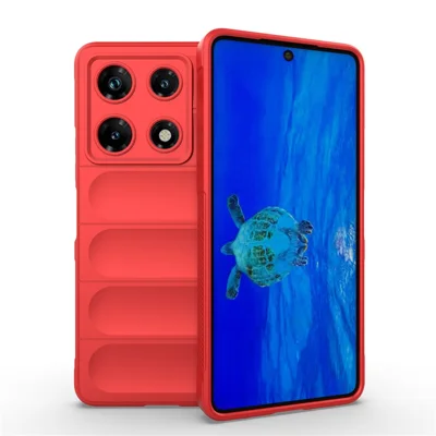 For Infinix Note 30 Pro 4G Cell Phone Case Solid Color TPU Rugged Protective Cover - Red