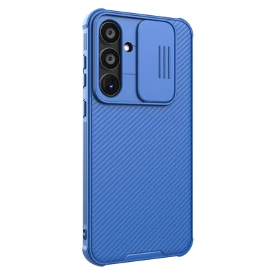 NILLKIN Seria CamShield Pro dla Samsung Galaxy A55 5G, obudowa z przesuwaną osłoną obiektywu, pokrywa PC+TPU - Niebieski