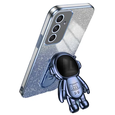 For Samsung Galaxy A54 5G Astronaut Kickstand Phone Case PC+TPU Anti-scratch Phone Cover - Blue