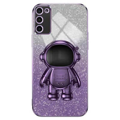 Standhoes voor Samsung Galaxy A03s (164,2 mm) Shell Glitter PC+TPU-telefoonhoes - Paars