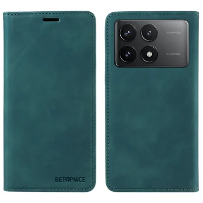 BETOPNICE 003 Obudowa na Xiaomi Poco F6 Pro 5G / Redmi K70 5G / K70 Pro 5G, ochrona portfelowa z blokadą RFID - Zielony