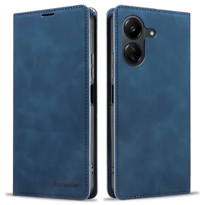 FORWENW Fantasy Series for Xiaomi Redmi 13C 4G / Poco C65 4G Case PU Leather Stand Wallet Phone Cover - Blue