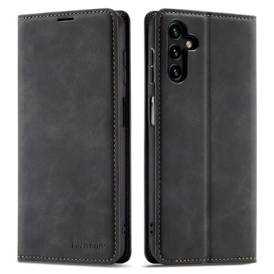 FORWENW Fantasy Series for Samsung Galaxy A35 5G Stand Wallet PU Leather Phone Cover Anti-drop Case - Black
