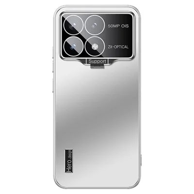 TPU+PC Phone Cover for Xiaomi Poco F6 Pro 5G / Redmi K70 5G / K70 Pro 5G Cases Anti-Drop Cell Phone Shell with Kickstand - Silver