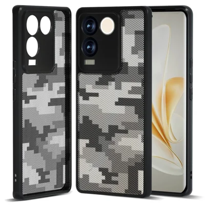 IBMRS For vivo S17e 5G Cell Phone Cases Precise Cutout Camera Protection Cover - Grid Camouflage