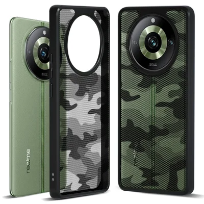 IBMRS For Realme 11 Pro 5G / 11 Pro+ 5G Phone Cover Hard PC Soft TPU Big Rear Lens Hole Case - Artistic Camouflage