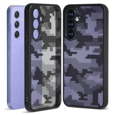 IBMRS For Samsung Galaxy A34 5G Case Drop Proof TPU+PC Phone Cover - Grid Camouflage