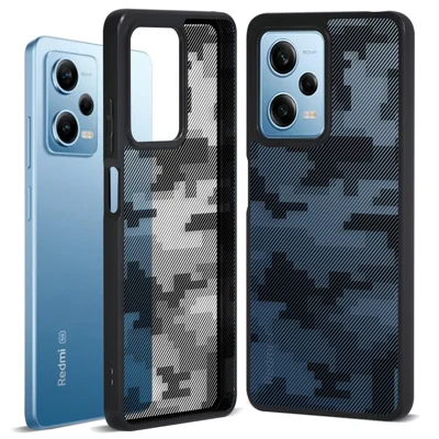 IBMRS For Xiaomi Redmi Note 12 Pro 5G / Note 12 Pro Speed 5G / Poco X5 Pro 5G TPU+PC Cell Phone Case - Grid Camouflage