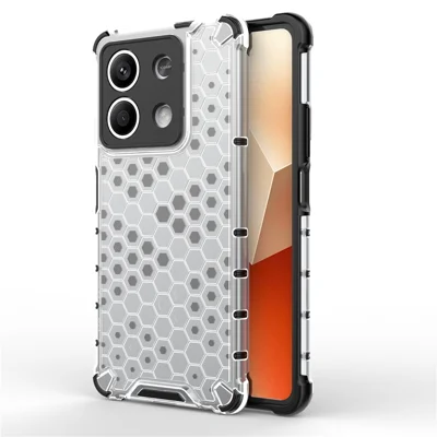 غطاء هاتف لـ Xiaomi Redmi Note 13 5G، غطاء هجين مقاوم للسقوط من مادة البولي كربونات وTPU - رمادي