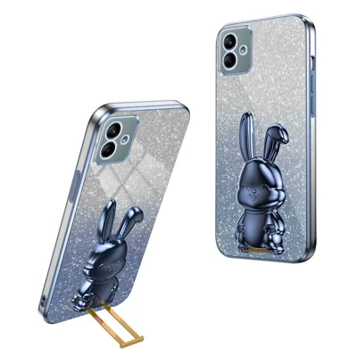 For Samsung Galaxy A04 4G (164.4 x 76.3 x 9.1 mm) Cartoon Rabbit Cell Phone Back Protector Cover - Blue