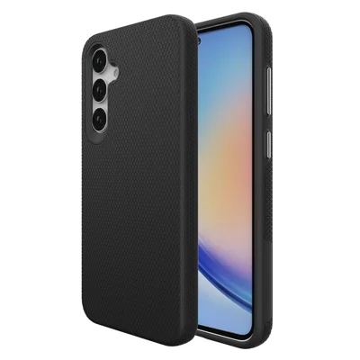 Telefoonhoesje voor Samsung Galaxy A55 5G, beschermhoes met stootbestendige TPU+PC-achterkant - Zwart