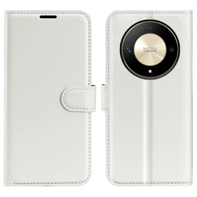 For Honor X50 5G / X9b 5G / Magic6 Lite 5G Case Wallet PU Leather Protective Phone Cover  - White