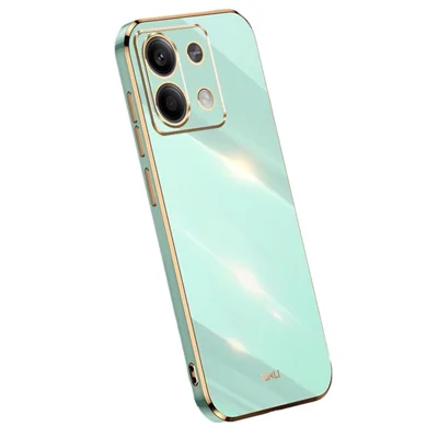XINLI For Xiaomi Redmi Note 13 Pro 4G / Poco M6 Pro 4G TPU Phone Case Electroplating Edge - Cyan