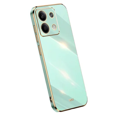 XINLI For Xiaomi Redmi Note 13 4G TPU Case Anti-scratch Electroplating Phone Cover - Cyan