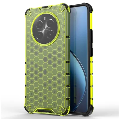 Realme 12 4G / 12+ 5G Case Four Corner Drop-Proof PC+TPU Mobile Phone Cover - Green