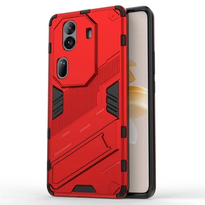 For Oppo Reno11 Pro 5G (Global) Case PC+TPU Kickstand Protective Phone Cover - Red