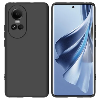 For Oppo Reno10 5G (Global) / Reno10 Pro 5G (Global) TPU Case Matte Soft Phone Cover (Precise Lens Cutouts) - Black