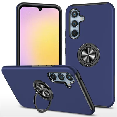 For Samsung Galaxy A25 5G (Global) (161.0 x 76.5 x 8.3mm) Case PC+TPU Kickstand Phone Case - Blue
