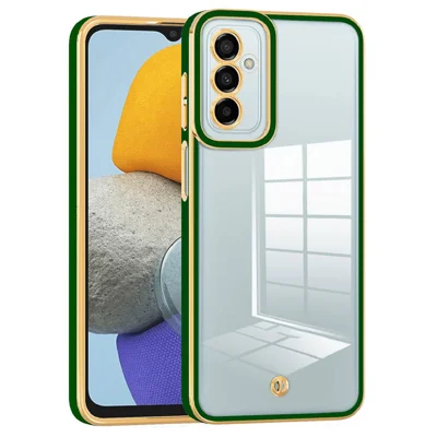 Back Case for Samsung Galaxy M14 5G Cell Phone Electroplating TPU Cover - Green