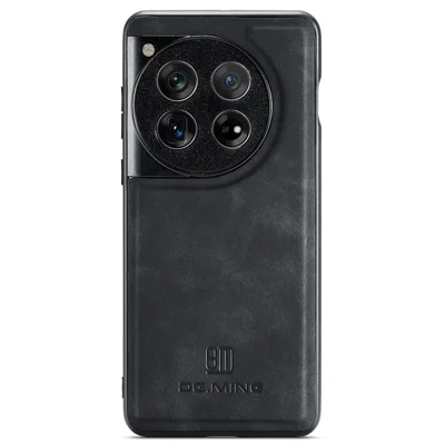 DG.MING For OnePlus 12 5G Case Leather+PC+TPU Anti-Drop Phone Cover - Black