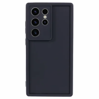 For Samsung Galaxy S24 Ultra TPU Case Matte Finish Slim Profile Phone Protector - Black