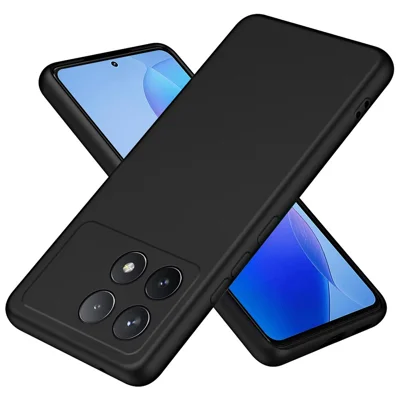 For Xiaomi Poco F6 Pro 5G / Redmi K70 5G / K70 Pro 5G Case 2.2mm TPU Phone Cover with Fiber Lining - Black